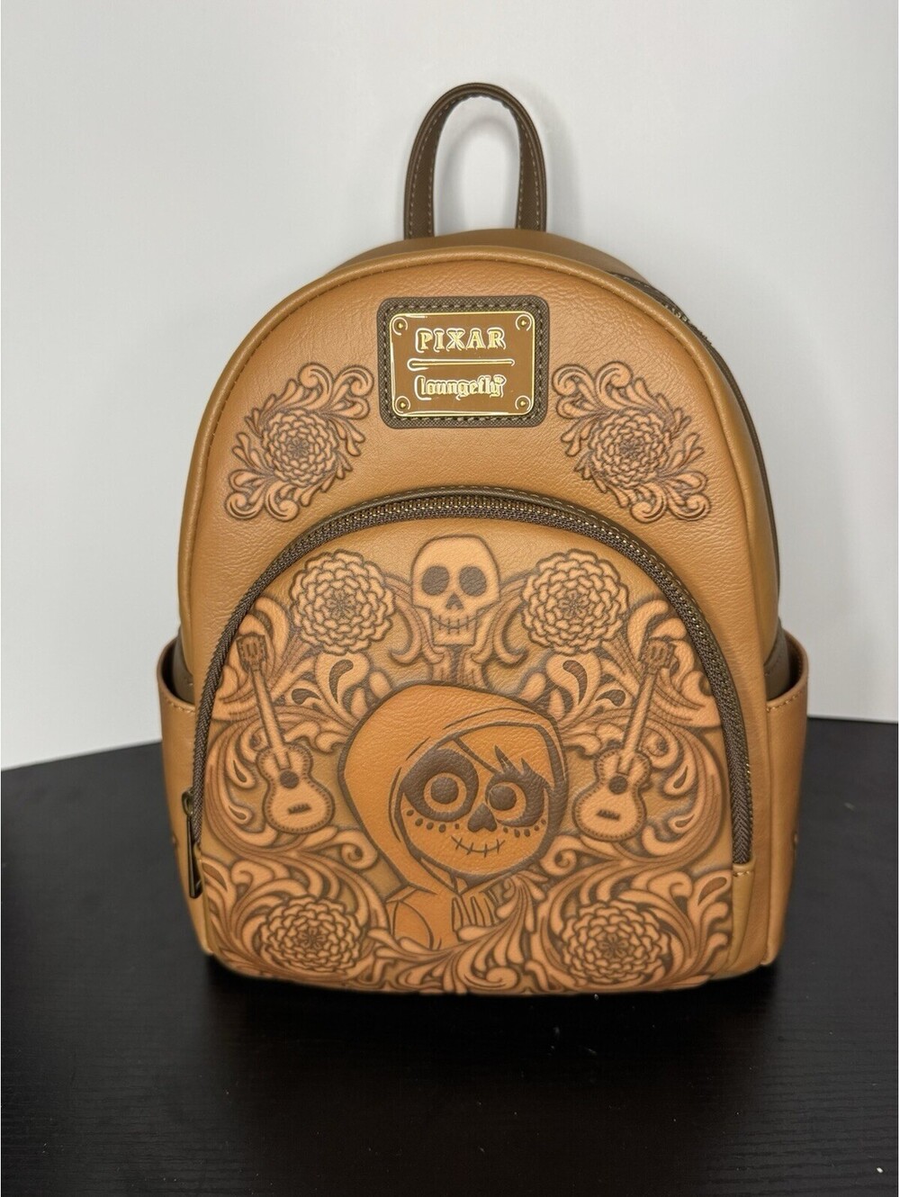 Loungefly Disney Coco Miguel Tonal Carved Backpack  NWT